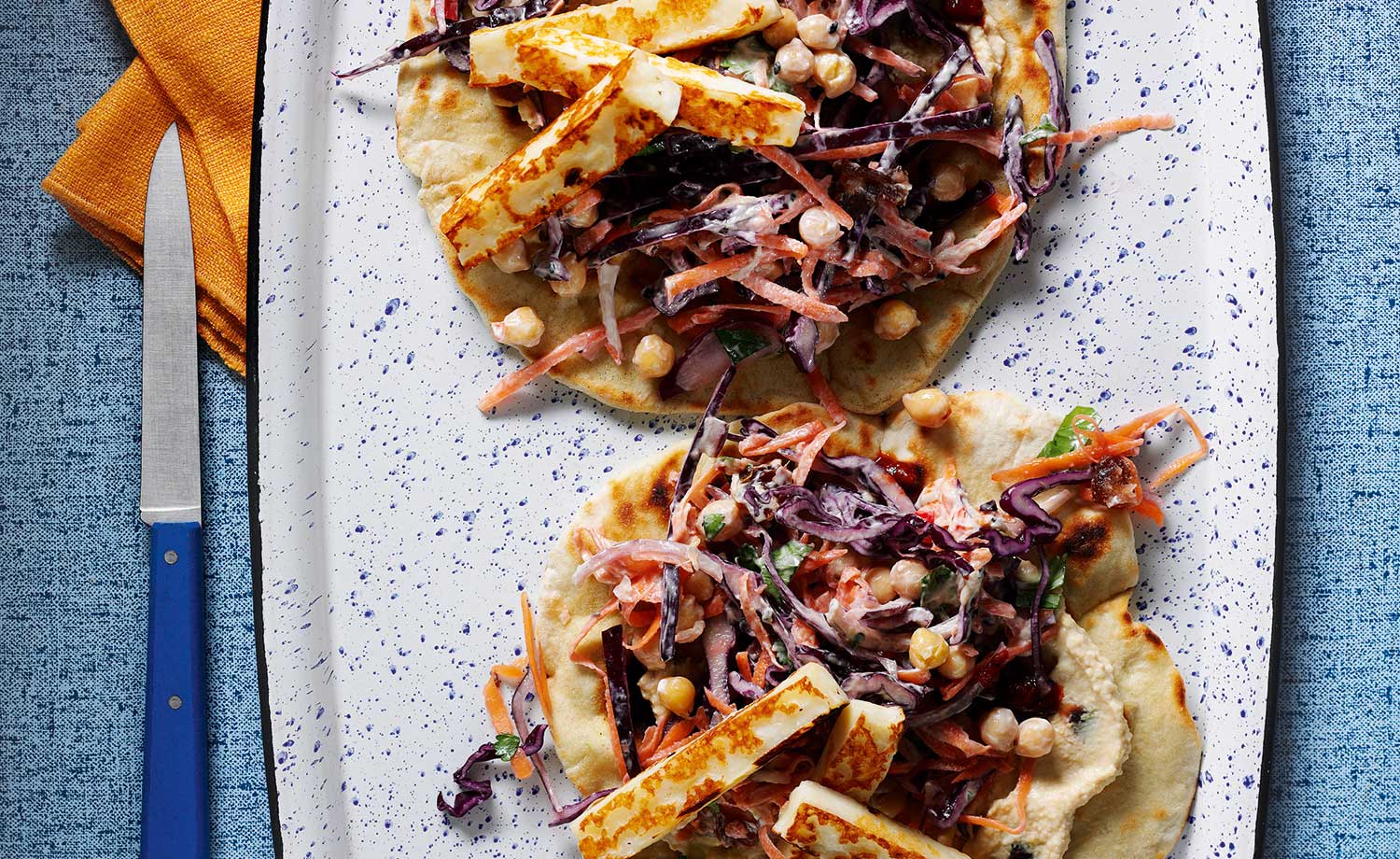 Loaded Halloumi Flatbreads