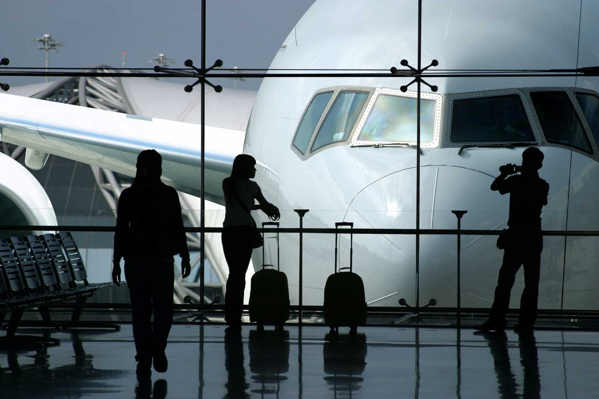 People in an airport